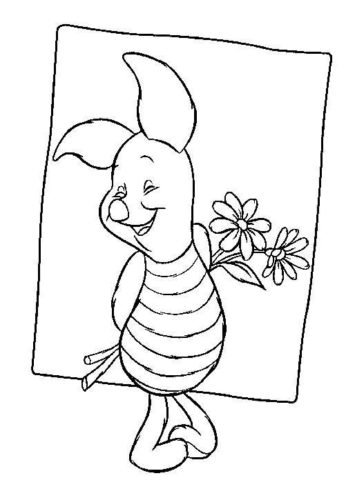Plansa de colorat cu Winnie de Pooh 47 43